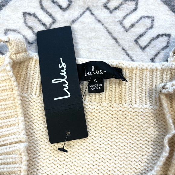 Lulus Warmer Love Cable Knit Midi Dress in Ivory Small - Picture 8 of 10